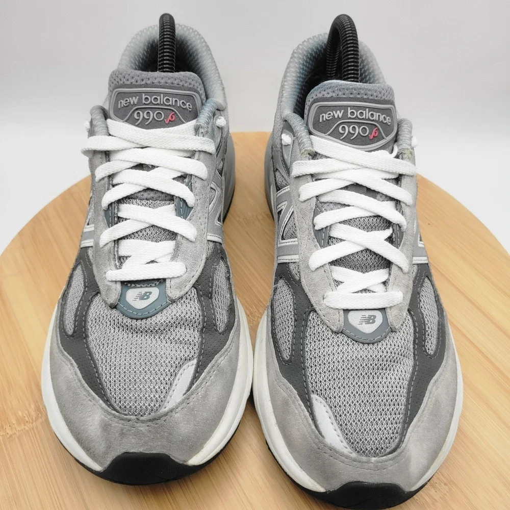 New Balance 990v6 Grey Suede Mesh Running Shoes GC990GL6 Boys 6.5 Womens 8